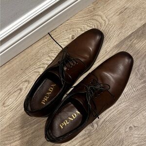 Prada Men's Dark Brown Oxfords
